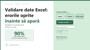 Validarea datelor în Excel: cum oprești erorile înainte să apară