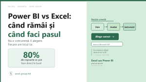 Power BI vs Excel: când rămâi și când faci pasul înainte