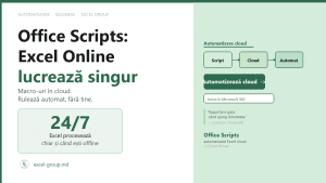 Office Scripts: automatizare Excel Online care rulează singură