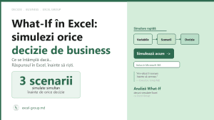 Analiza What-If Excel: simulezi orice decizie înainte să o iei