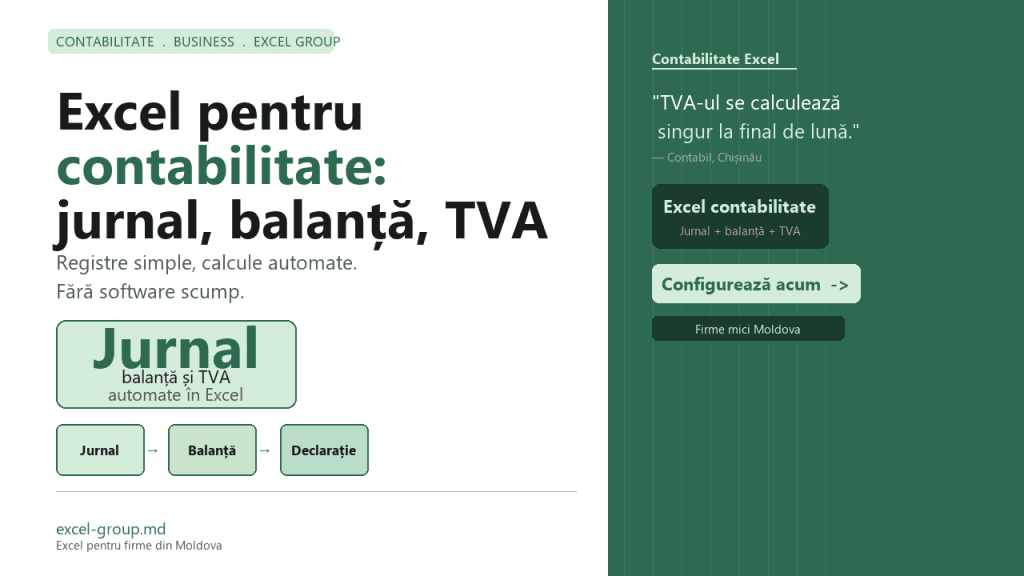 Excel contabilitate jurnal balanta TVA firme Moldova — excel-group.md