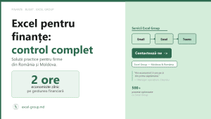 Excel pentru finanțe: buget, cash flow și control financiar complet pentru firme