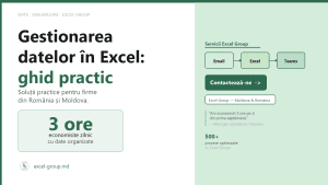 Gestionarea datelor în Excel: cum organizezi baza de date a firmei fără erori