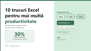 10 trucuri Excel care îți cresc productivitatea fără cunoștințe tehnice avansate